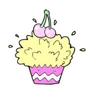comic cartoon exploding cupcake N2
