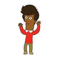 comic cartoon shocked man N22