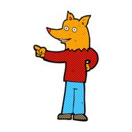 comic cartoon fox man pointing N2