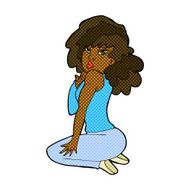 comic cartoon woman posing N6