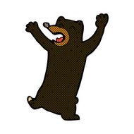 comic cartoon black bear N11