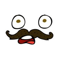 comic cartoon mustache face