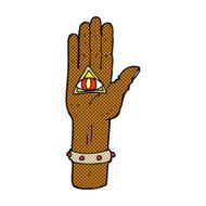comic cartoon spooky hand symbol N2