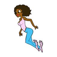 comic cartoon flying woman N2
