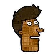 comic cartoon shocked male face N2