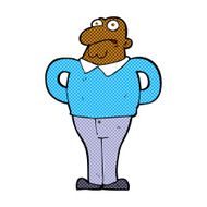 comic cartoon worried man N17