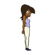 comic cartoon pretty woman N49
