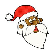 comic cartoon jolly santa claus face N2