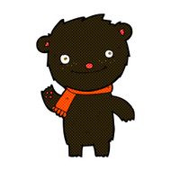comic cartoon cute black bear N10