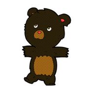 comic cartoon cute black bear N11