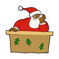comic cartoon bored santa claus N2