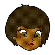 comic cartoon female face N30