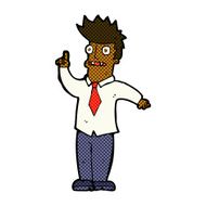 comic cartoon man with idea N21