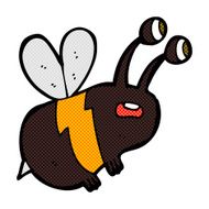 comic cartoon frightened bee N2