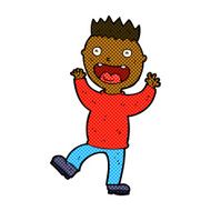 comic cartoon crazy happy man N2