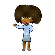 comic cartoon woman gesturing N6