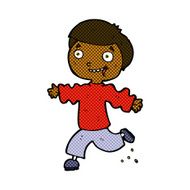 comic cartoon excited boy N23