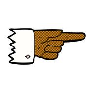 comic cartoon pointing hand symbol N3