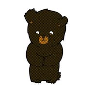cute comic cartoon black bear N10
