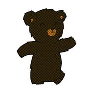 cute comic cartoon black bear N11