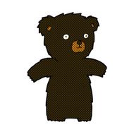 cute comic cartoon black bear N12