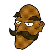 comic cartoon old man face N2
