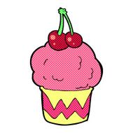comic cartoon cupcake N12