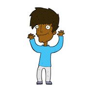comic cartoon man waving arms N2