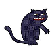comic cartoon black cat N3