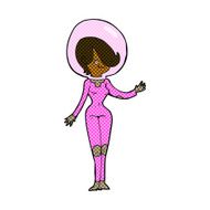comic cartoon space woman N6