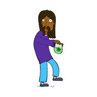 comic cartoon hippie man with bag of weed N2