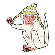 comic cartoon monkey wearing hat N2