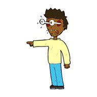 comic cartoon man with popping out eyes N5
