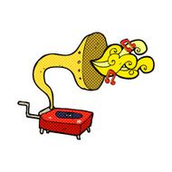 comic cartoon gramophone N2