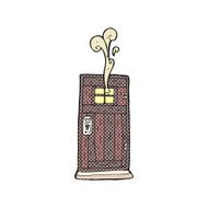comic cartoon old wood door N2