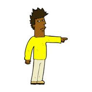 comic cartoon man pointing N37