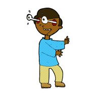 comic cartoon boy with popping out eyes N2
