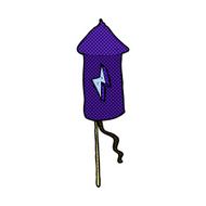 comic cartoon firework rocket N2