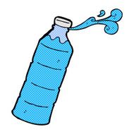 comic cartoon orange juice bottle
