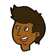 comic cartoon happy boy face N8