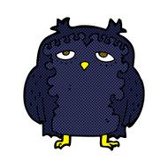comic cartoon wise old owl N2