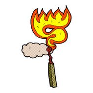 comic cartoon burning match N7