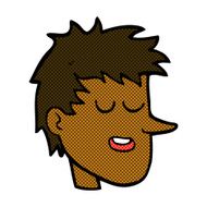 comic cartoon happy boy face N9