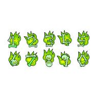 comic cartoon halloween bone numbers