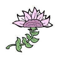 comic cartoon flower N57
