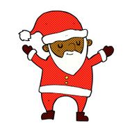 comic cartoon dancing santa N2
