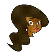 comic cartoon pretty female face N19
