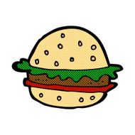 comic cartoon hamburger N2