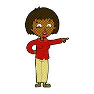 comic cartoon pointing woman N6