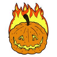 comic cartoon grinning pumpkin N2